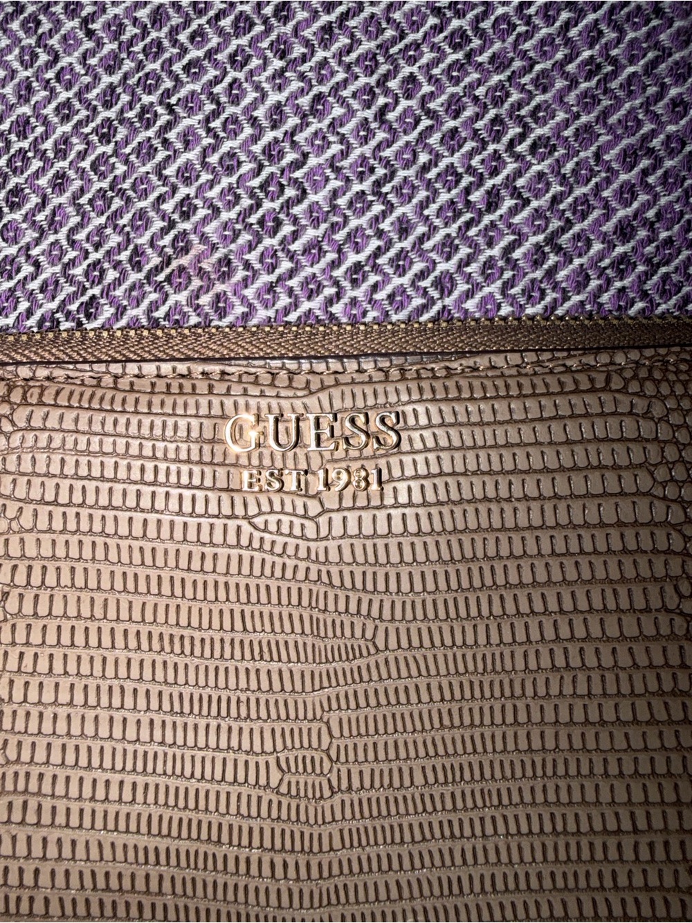 GUESS Taupe Textured Wallet